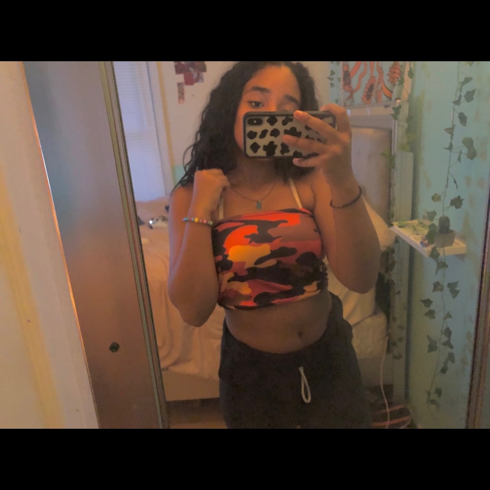 camo tube top